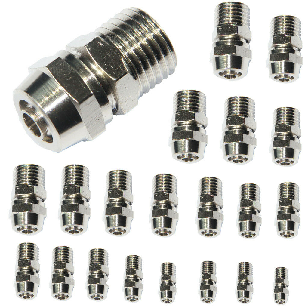 1/4" 8mm Air Line Tube Hose Connector Splitter Adapter Joint Fitting Coupler