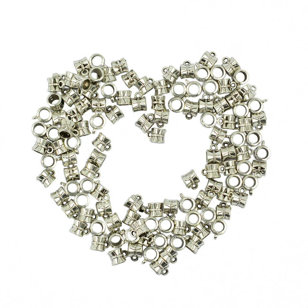 100X Retro Spacer Beads Charm Bracelets Fitting European Jewelry Findings