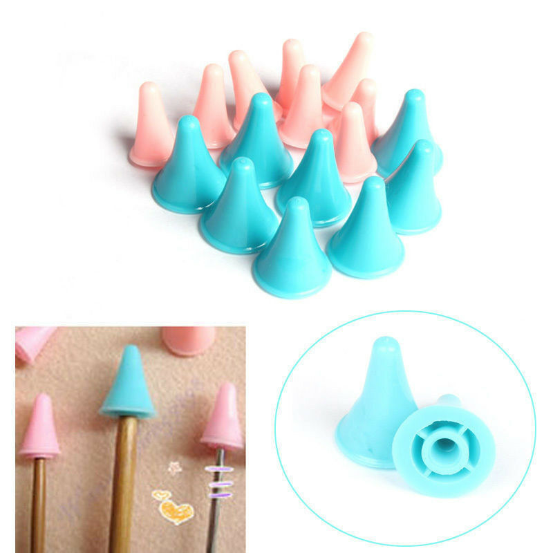 Pack of 10x Plastic Point Protectors/Stoppers for Knitting Needle - Random Color