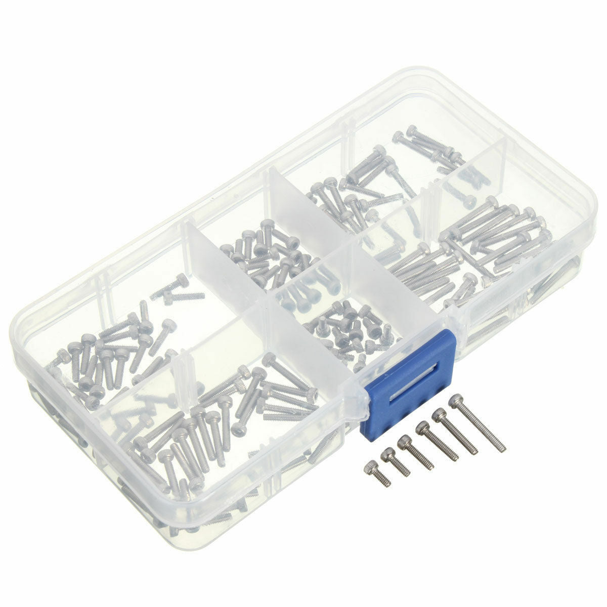 180PCS M2 Stainless Steel Hex Socket Head Cap Screw Kit Box Accessories M2×16mm
