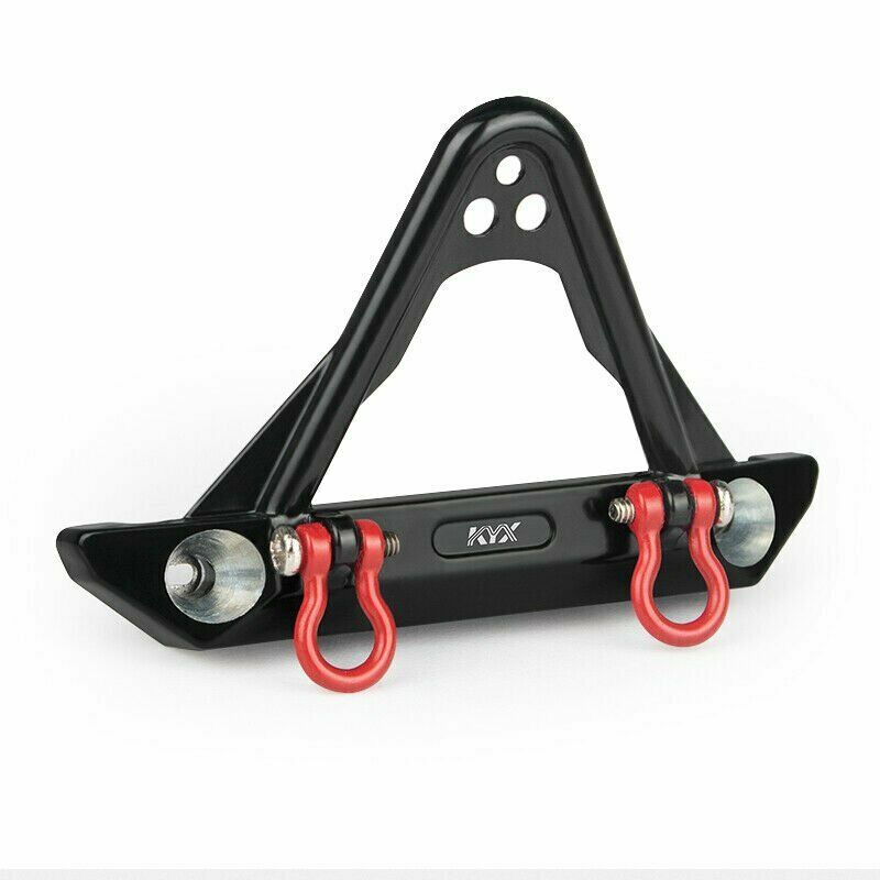 For Axial SCX24 C10 Deadbolt JLU Metal Front Bumper w/ Shackle Aluminum Alloy