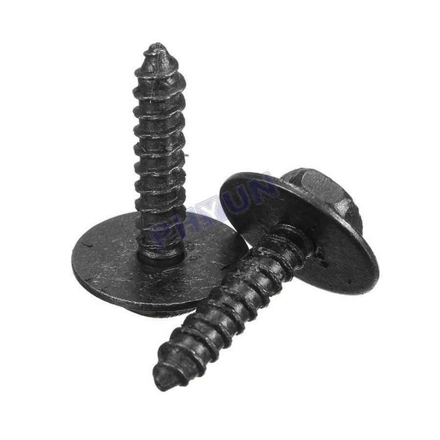 50x Car SUV Repair Screws Body Fender Bumper Clips 8mm Hex Washer Head Universal