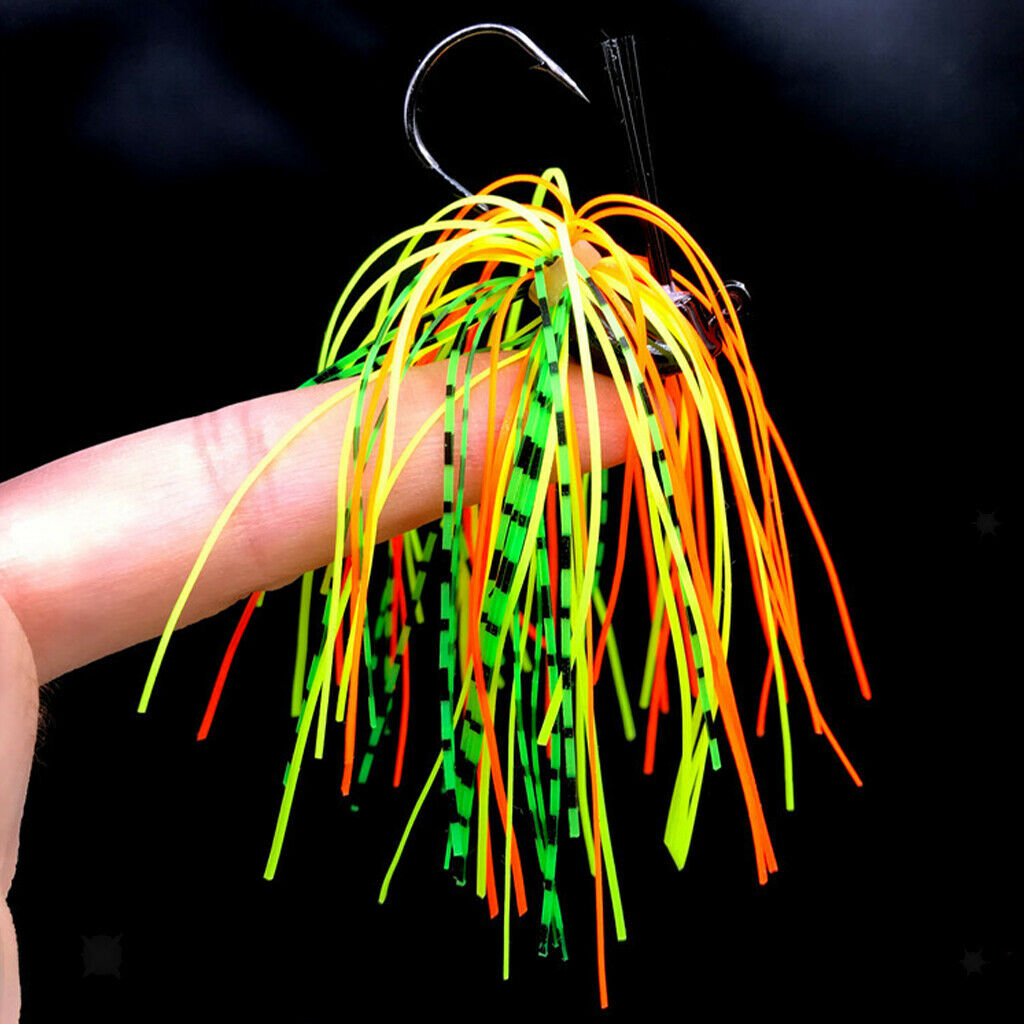 5 pcs Colorful Silicone Skirts Fishing Bait Lures Saltwater Lure 7g
