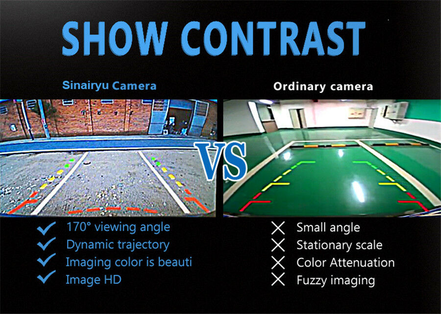 Car Intelligent Dynamic Trajectory Tracks Parking Line Rear View Camera Reverse