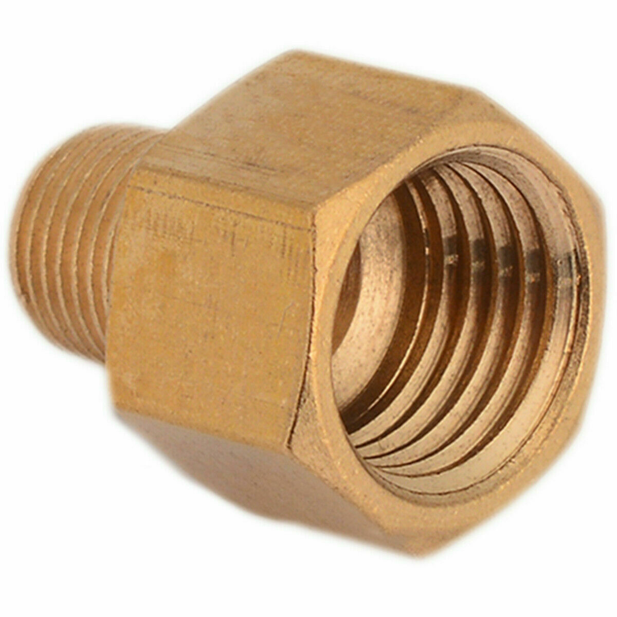 Brass Pipe Fitting 1/8 BSPT Male x 1/4 Female NPT Adapter Fitting