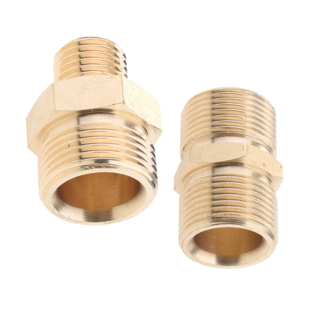 2x Female to Male Screw Threaded HOSE JOINER COUPLING ADAPTOR CONNECTOR A+B