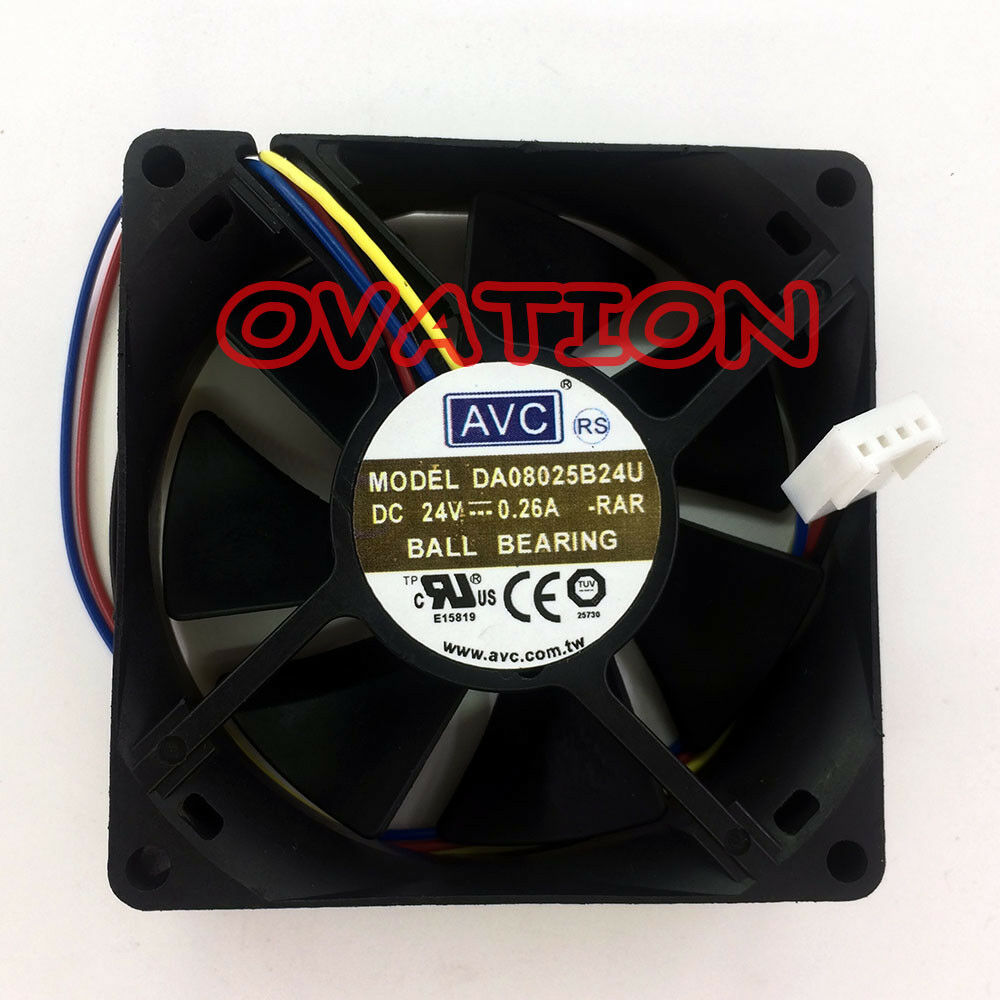 For AVC DA08025B24U 24V 0.26A 8CM 8025 3-wire inverter cooling fan