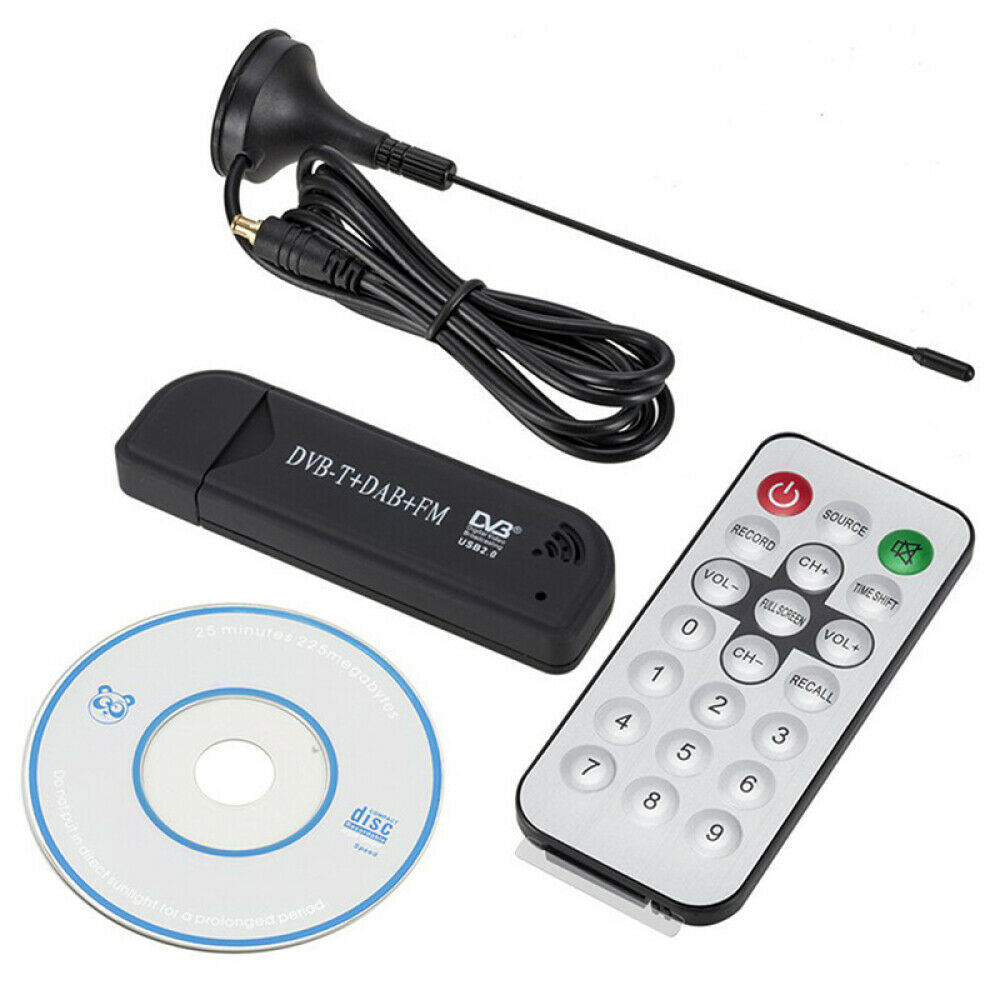 USB2.0 Digital DVB-T SDR+DAB+FM TV Tuner Receiver Stick SDR+DAB+FM Dongle Stick