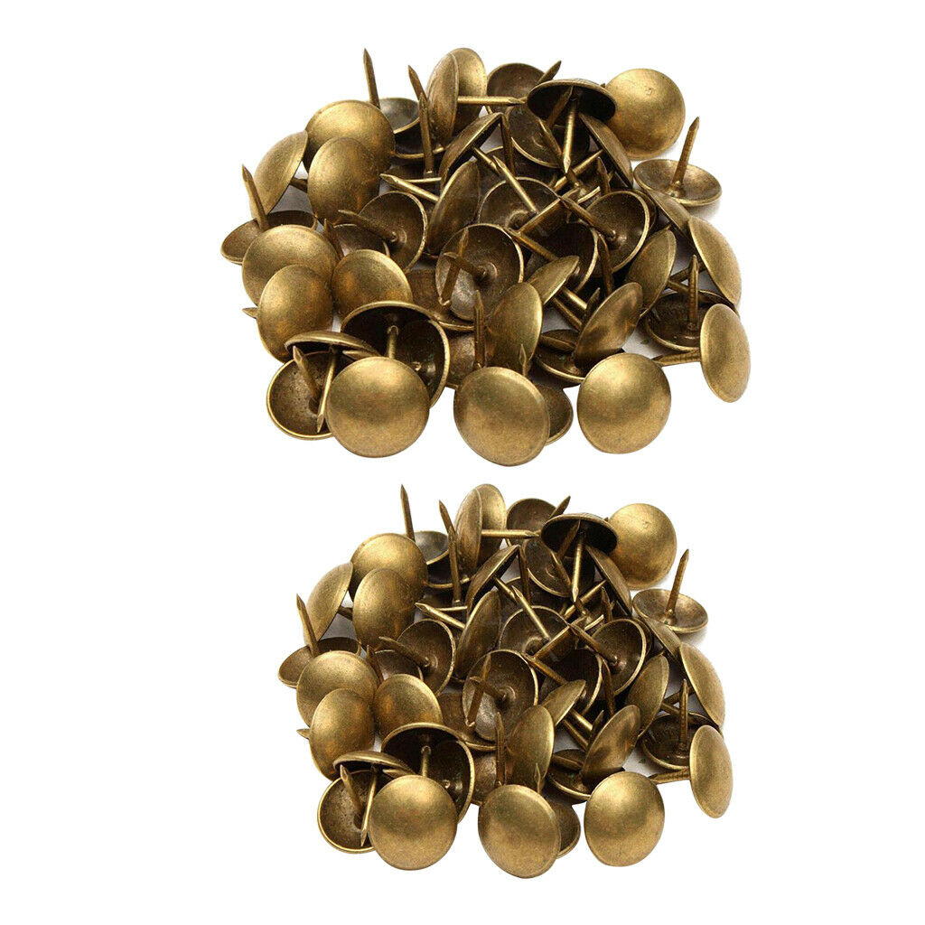 200Pcs Round Head Upholstery Nails Tacks Decorative Thumb Safa Tacks