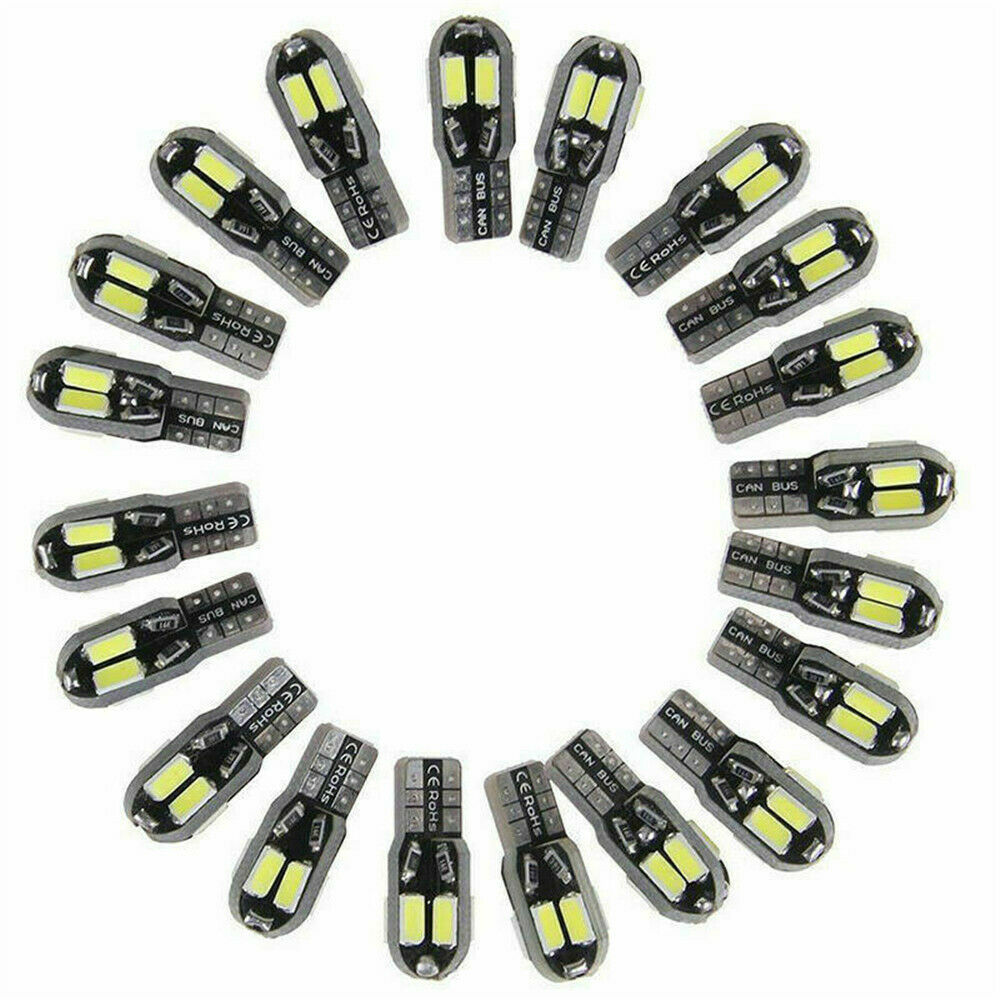 20X T10 Super Bright LED Car Canbus Error Free Light Lamp Bulb 5730 168 194 W5W~