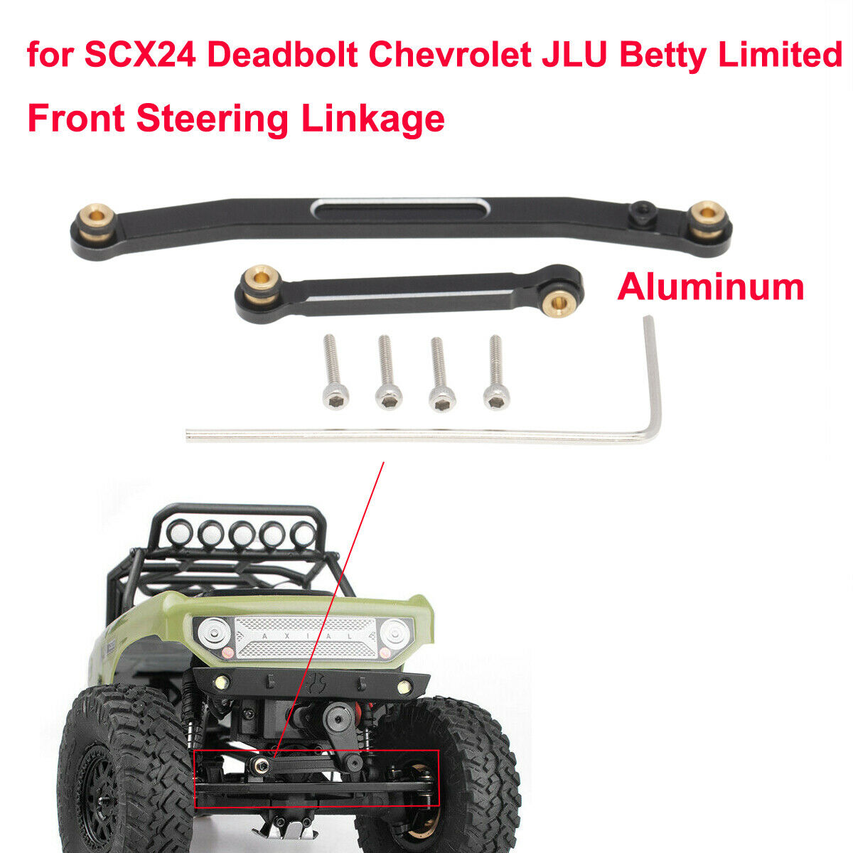For SCX24 Deadbolt Chevrolet JLU Betty Limited Aluminum Front Steering Linkage