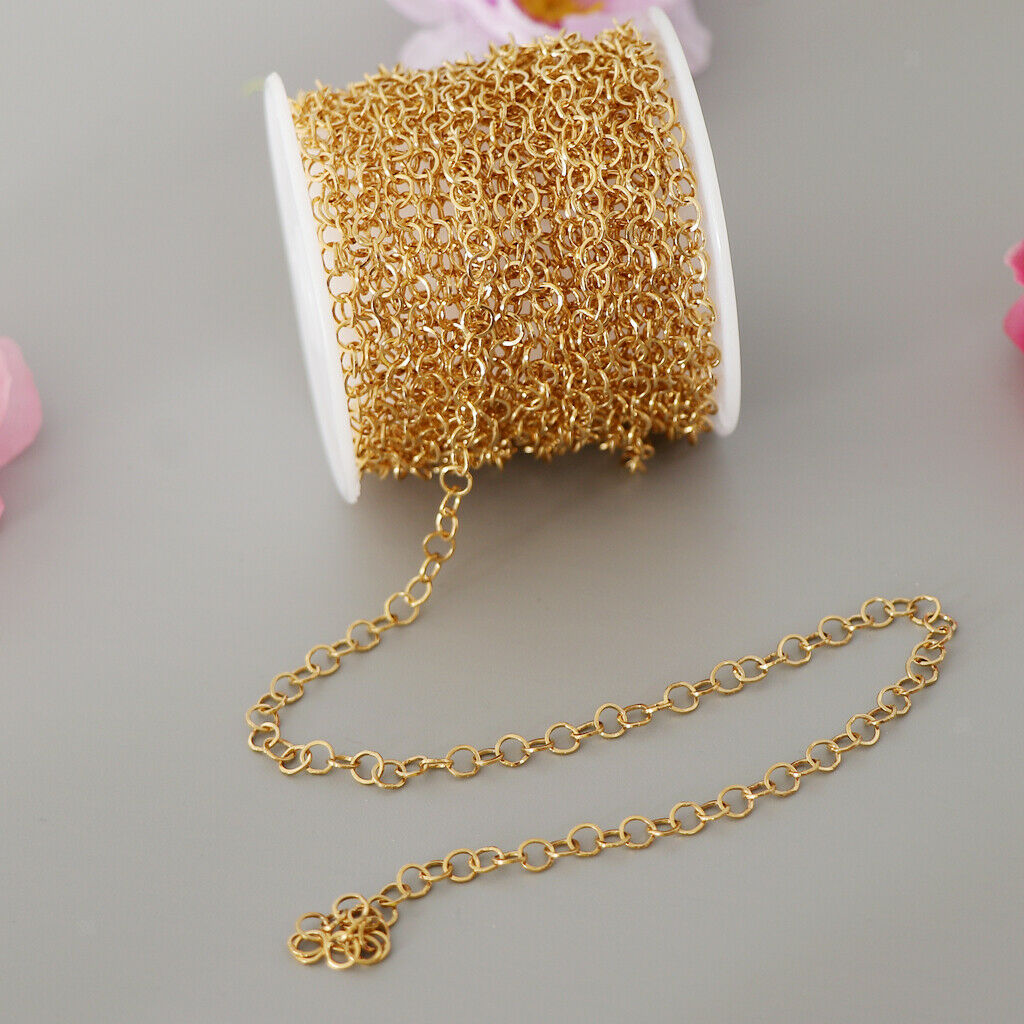 6 Meters Stainless Steel Cable Chain Link in Bulk for Necklace Bracelet Jewelry