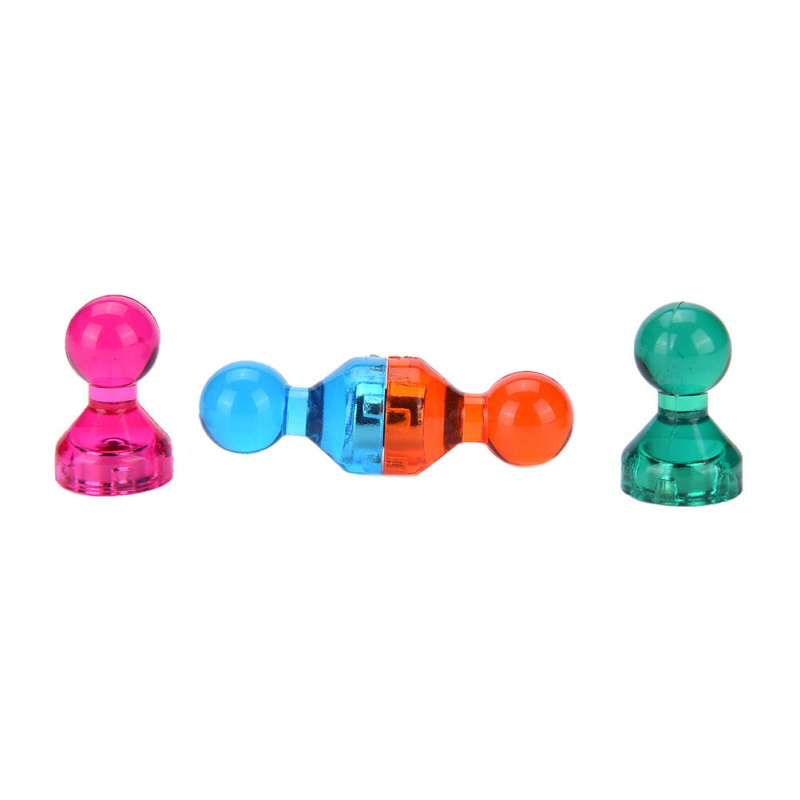 14 Strong Fridge Magnets, Large Magnetic Push Pins for Glass Memo Board