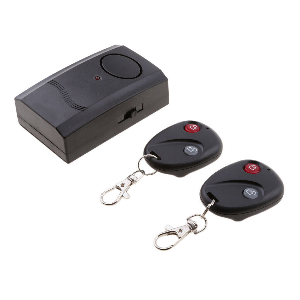 Wireless Dual Remote Control Bike Bicycle Alarm Shock Vibration Sensor Cycling