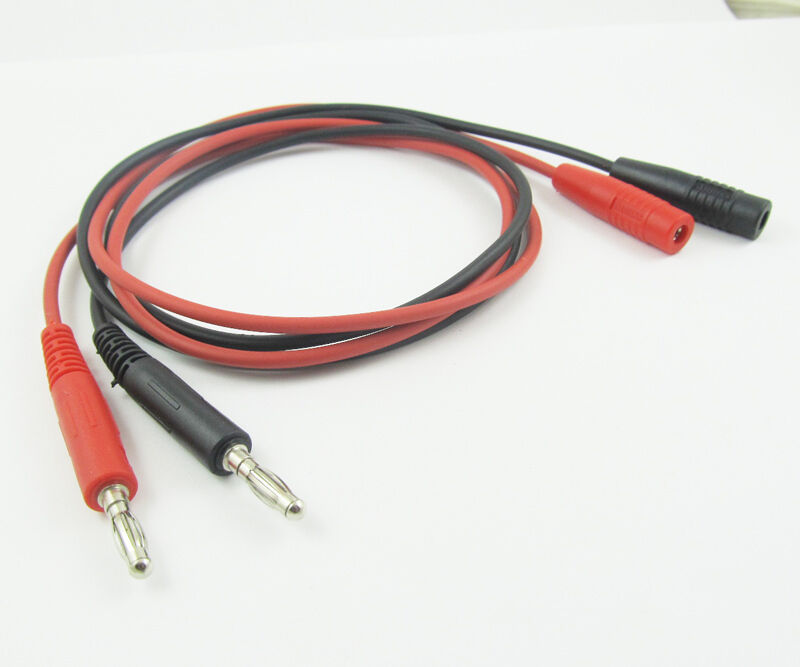 1pair High Quality Copper Banana Plug Male to Banana Jack Test Cable 2 Colors