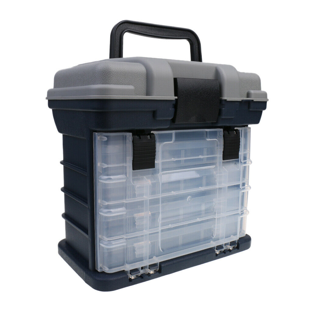 High-strength 4 Layers Handheld Fishing Case Plastic Tackle Box Lures Case