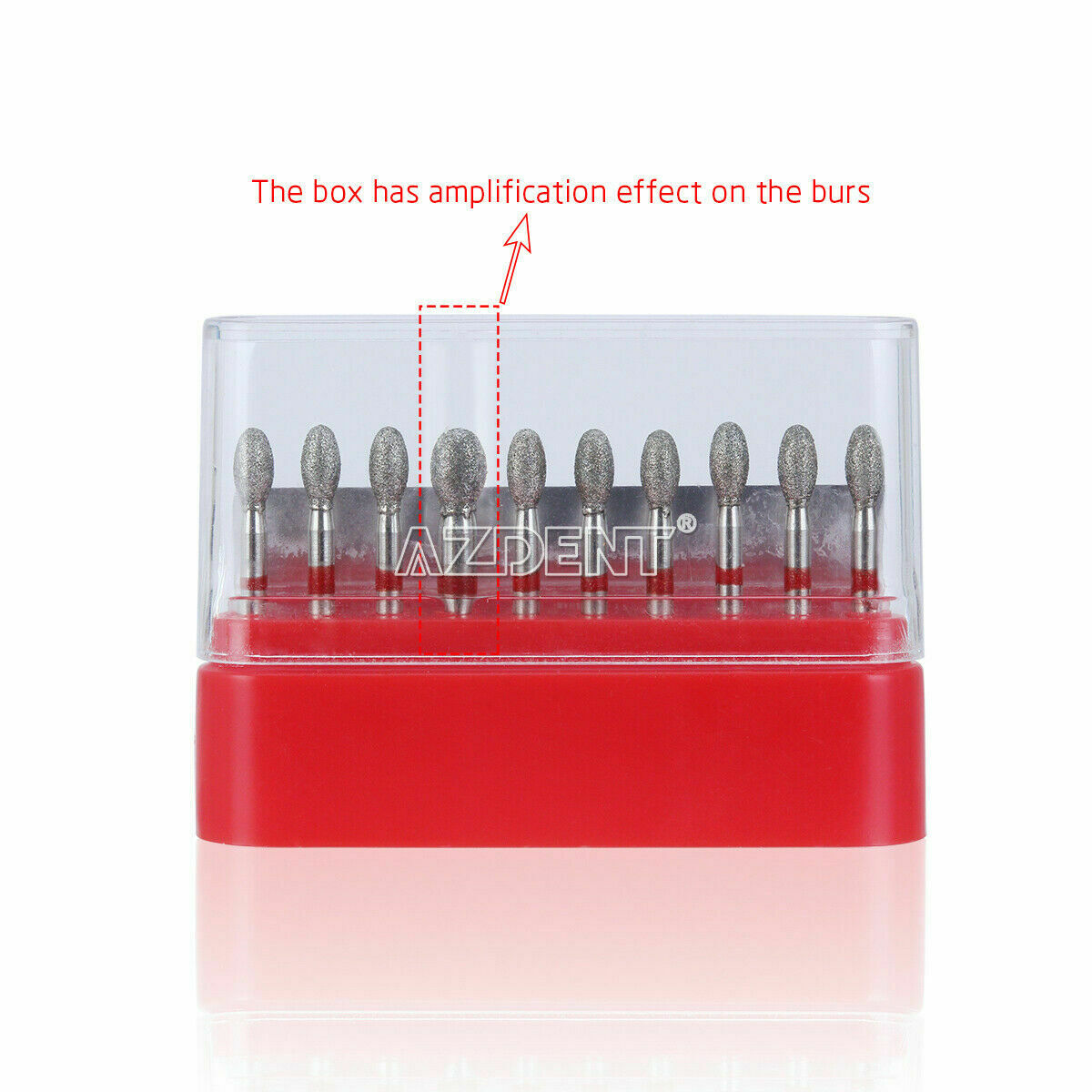 50X Dental Handpiece FG Diamond Burs Drill Football Egg #379-023F Fine 10pcs/Box