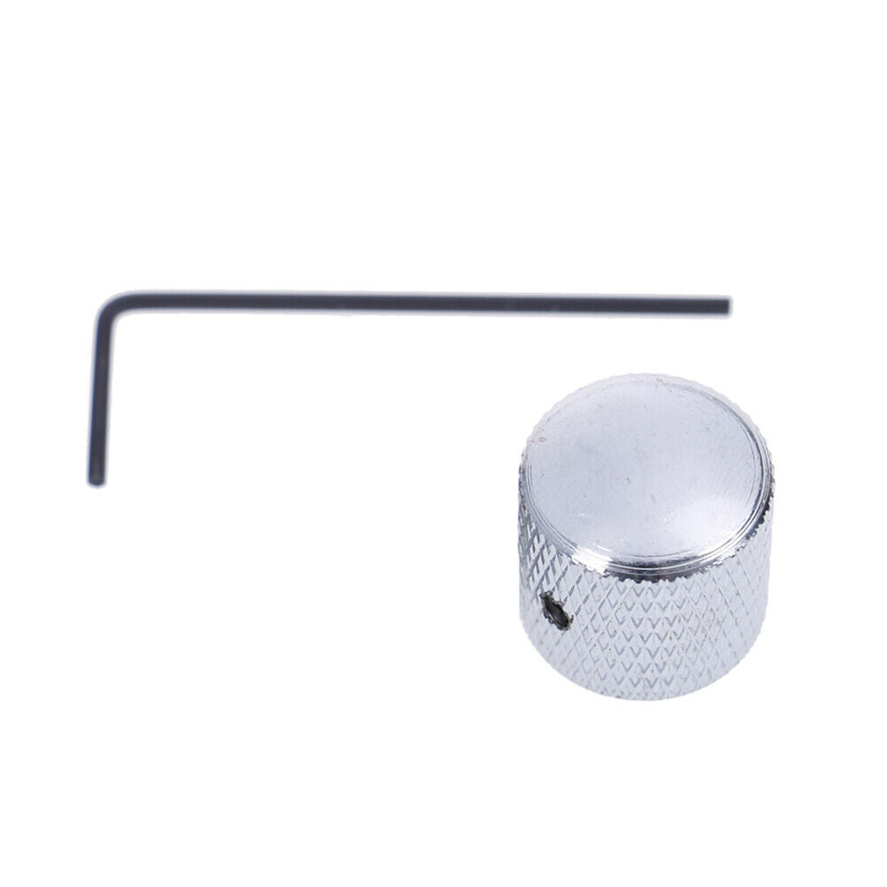 Quality chrome metal tele telecaster guitar dome knobs bass kn..l8