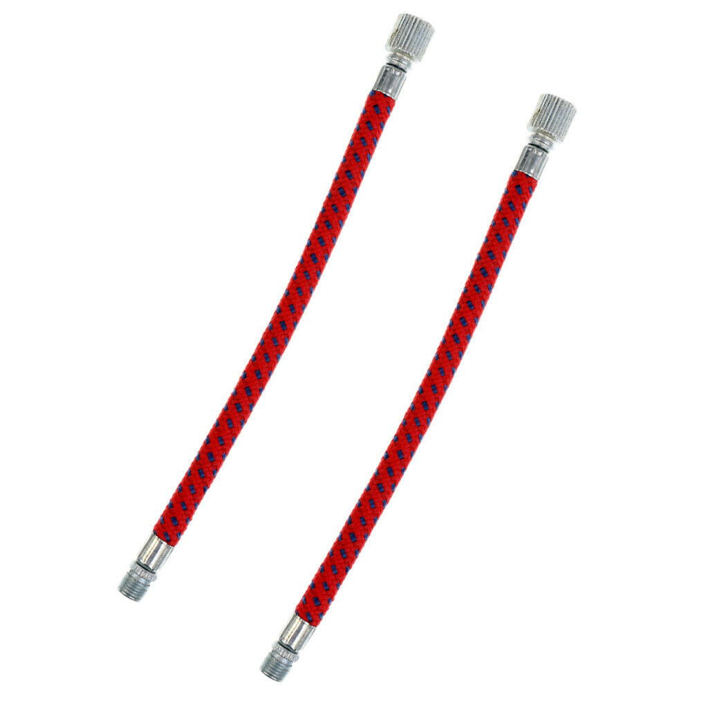 2Pcs Bike Pump Extension Hose Inflator Tube Pipe Cord Schrader Valve Adapter