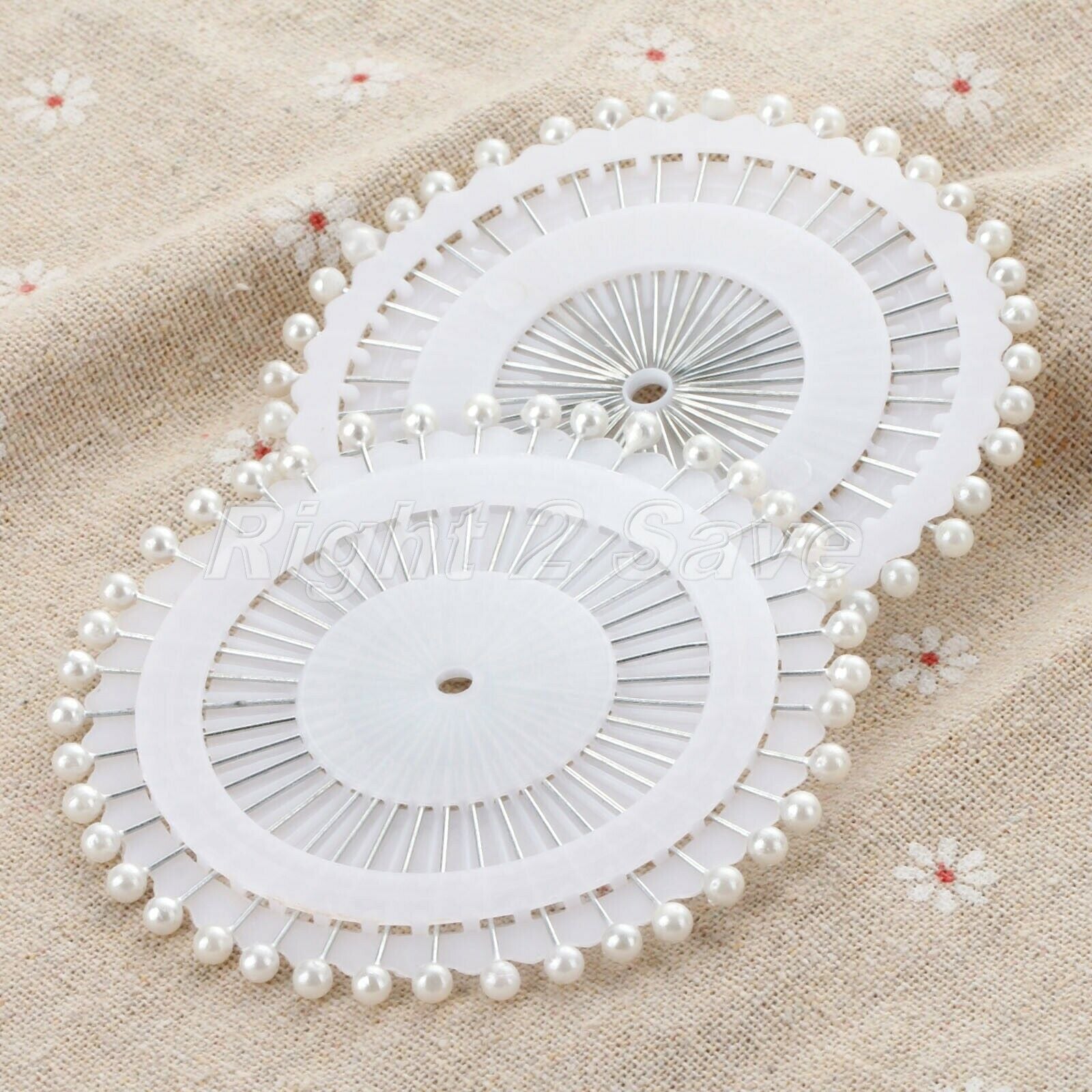 40Pcs White Round Head Dressmaking Pins Wedding Corsage Florists Sewing Tool