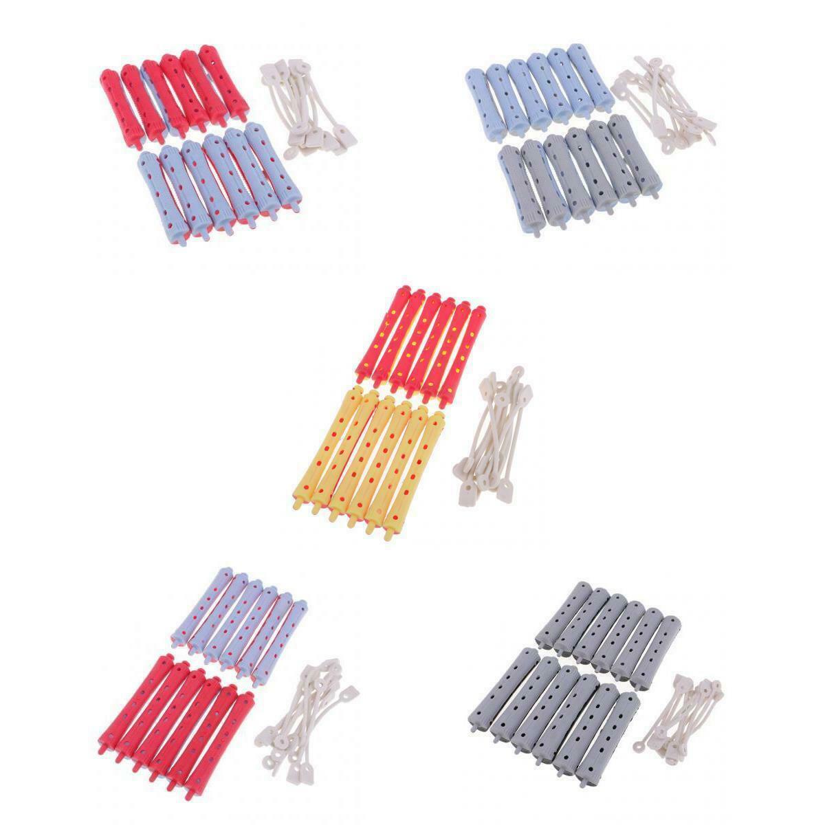 60 Pieces Long Short Perming Rods Waves Bangs Rollers Curlers Styling Tools
