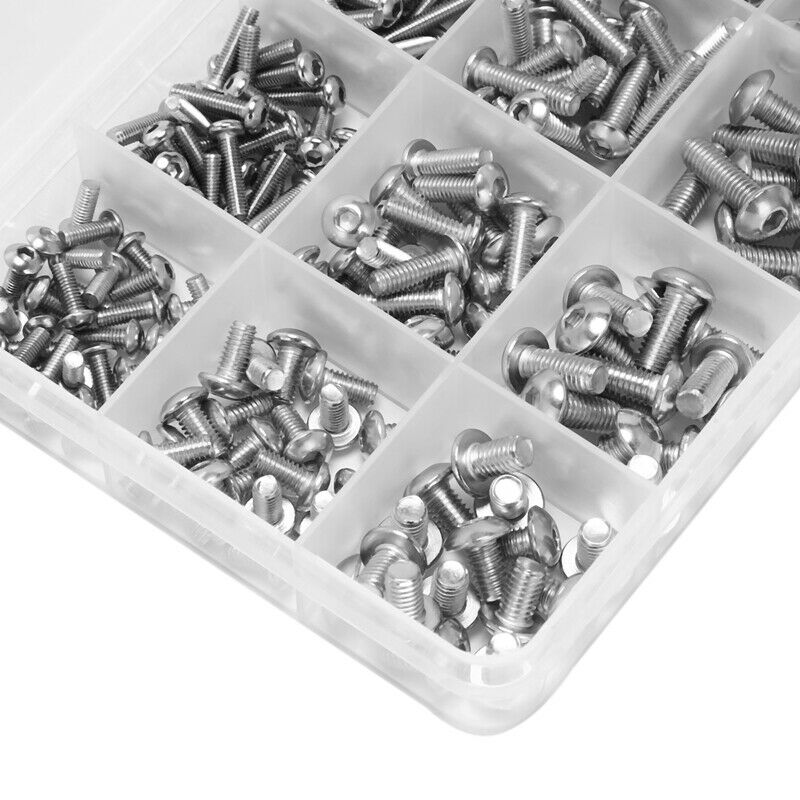 Screw and Nut Kit,Machine Screw and Nut Kit, 500 Pcs M3 M4 M5 Stainless Steel M8