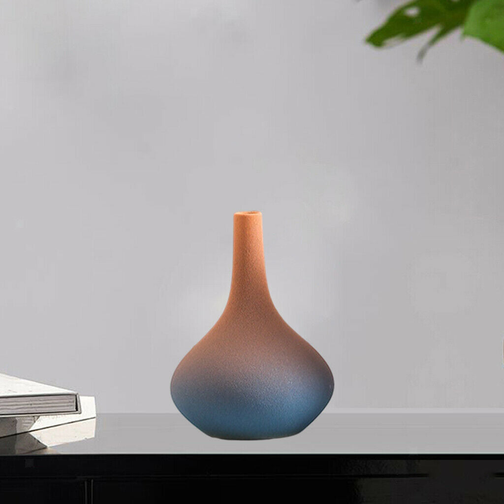 Modern Flower Vase Flowerpot Elegant Home Living Room 9.5x13cm Mouth 1.5cm