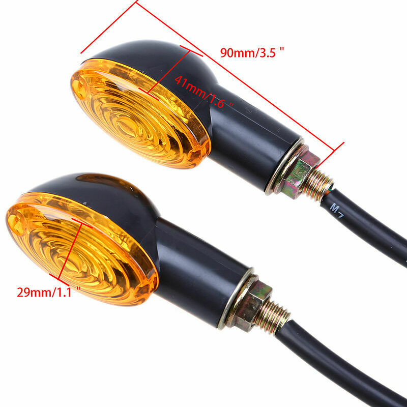 4PC 12V Universal Turn Signal Light Amber Lamp Fit For Yamaha Motorcycle Scooter