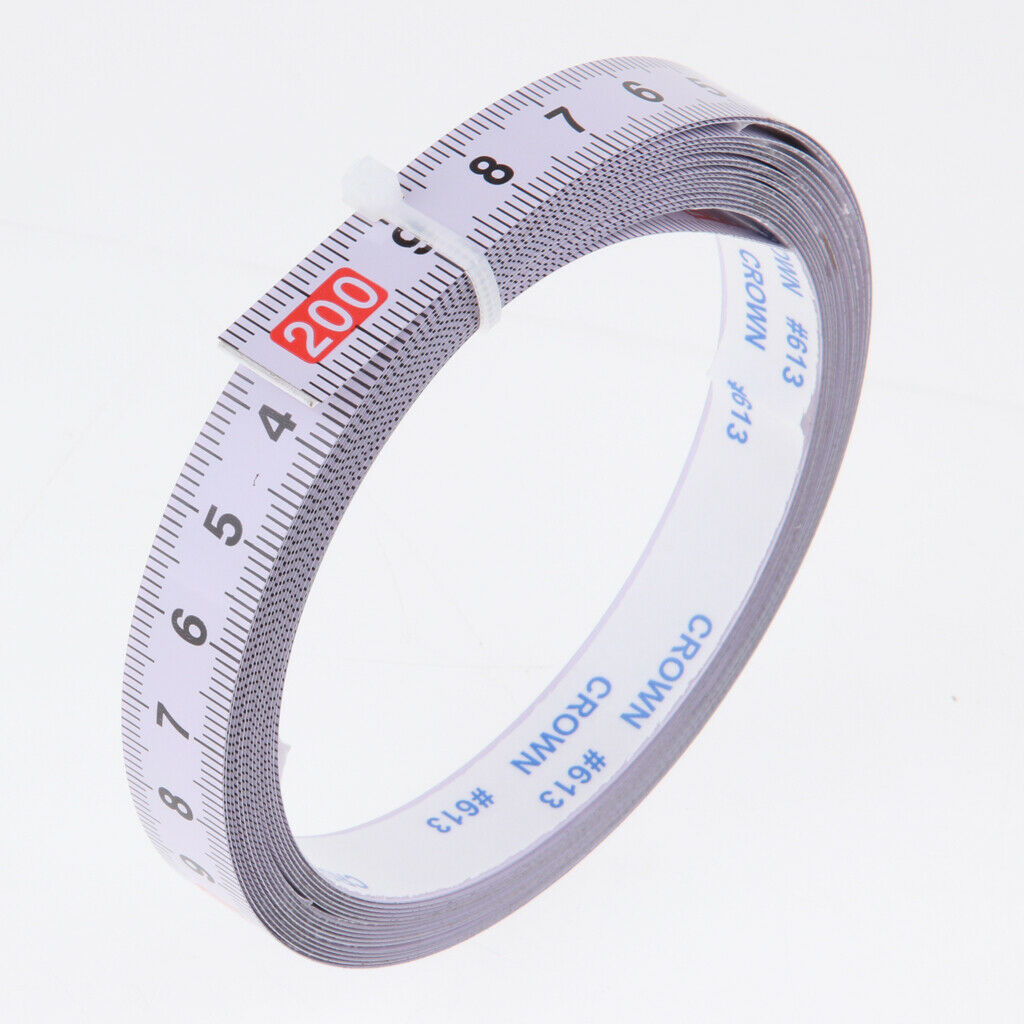 Set of 3 Miter Saw Track Tape Self Adhesive Ruler 1M-0-1M, 0-100CM, 2M-0-2M