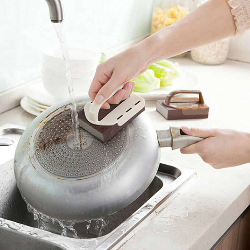 Magic Carborundum Sponge Melamine Emery Sponge Pot Brush for Removeing Rust