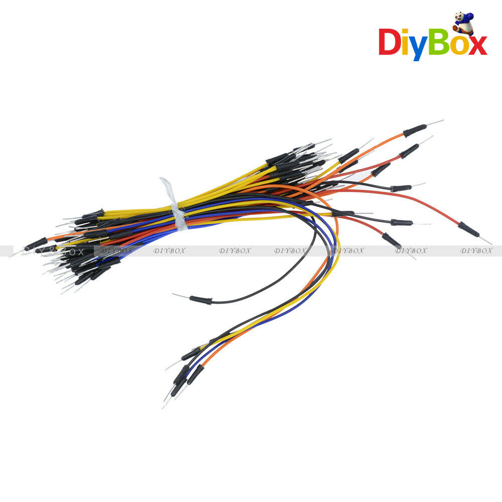 [10PCS] Male to Male 65pcs Solderless Flexible Breadboard Jump Cable Wires Color
