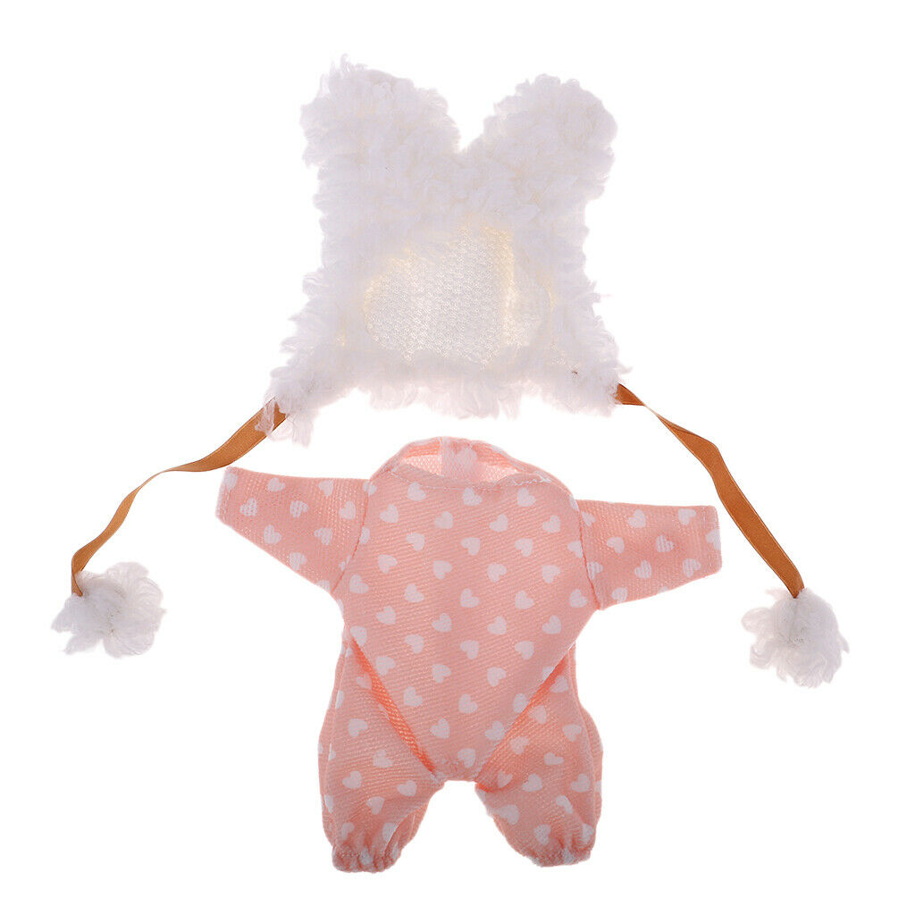 Lovely Winter Costume Set Printed Pattern Rompers Jumpsuit & Plush Hat For