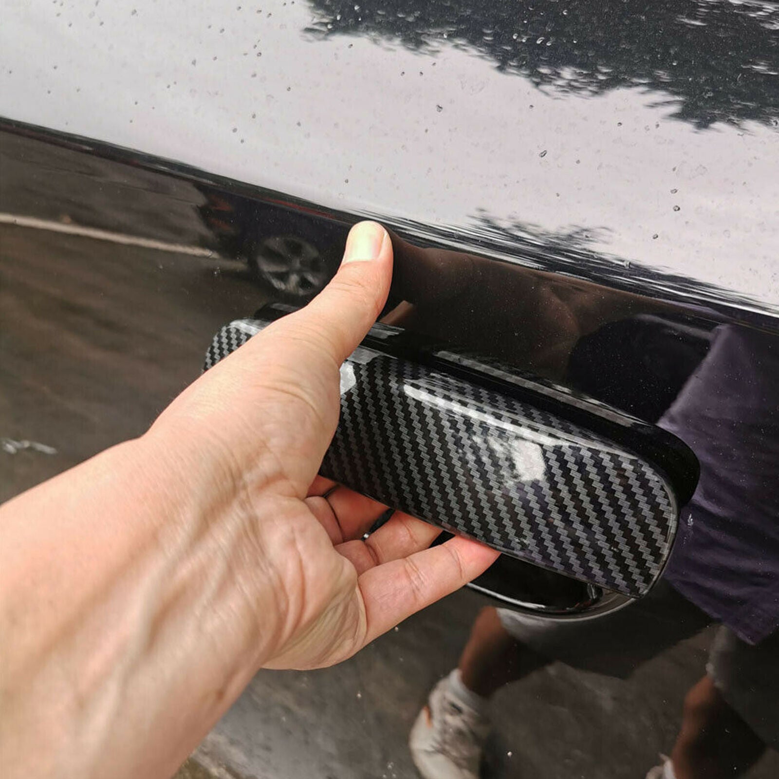 Carbon Fiber Door Handles Trim Cover for Dodge Charger Challenger 2011-2021