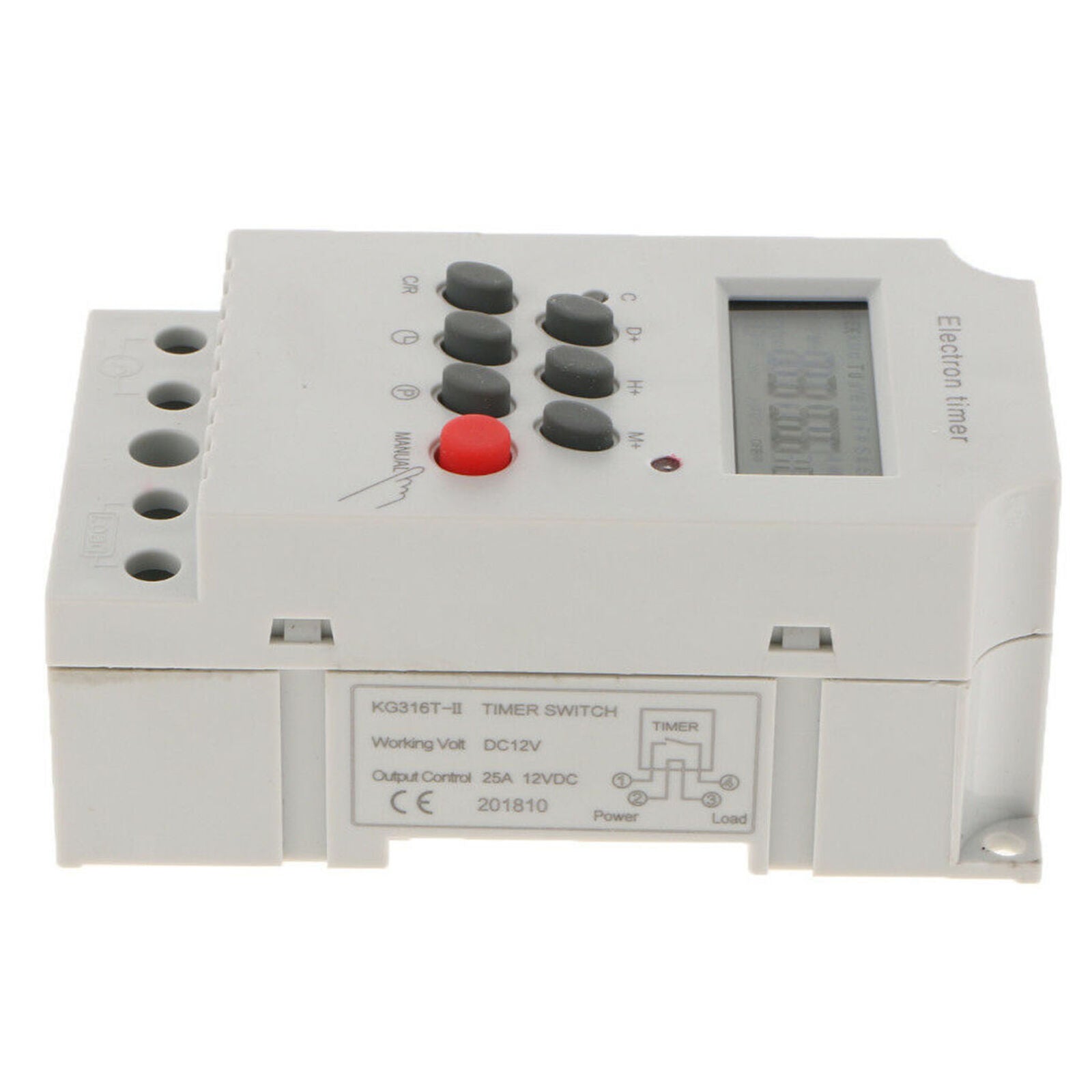 12V DC AC Digital Weekly Programmable Power Timer Time Relay Switch
