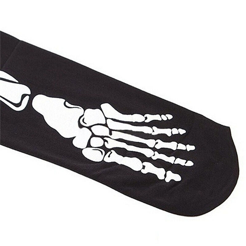 Trendy Women Charming Sexy Skeleton Tattoo Socks Pantyhose Stockings Tigh.l8