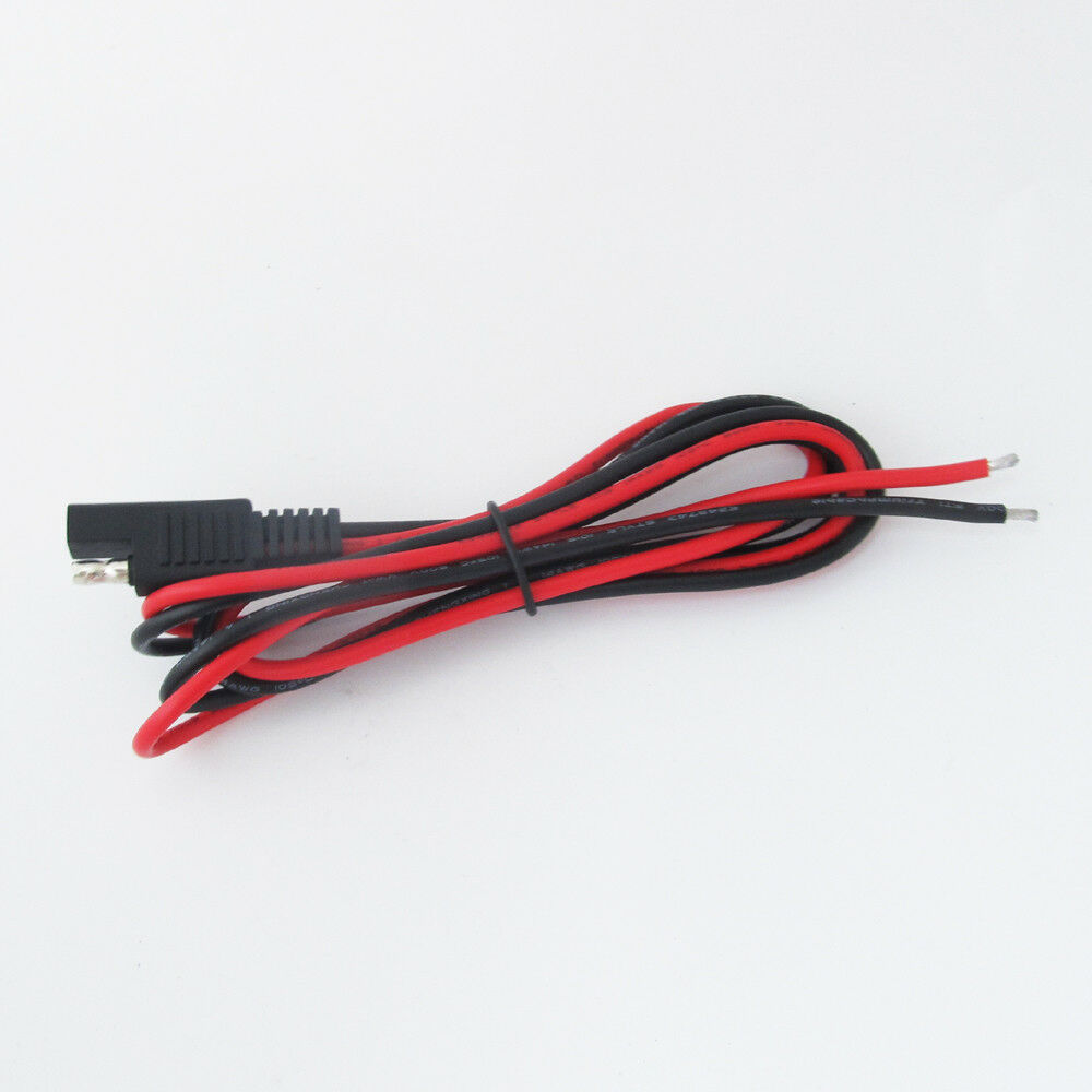 1pc 1M/3.3FT SAE DC Power Automotive DIY Cable 14AWG Wire Red + Black