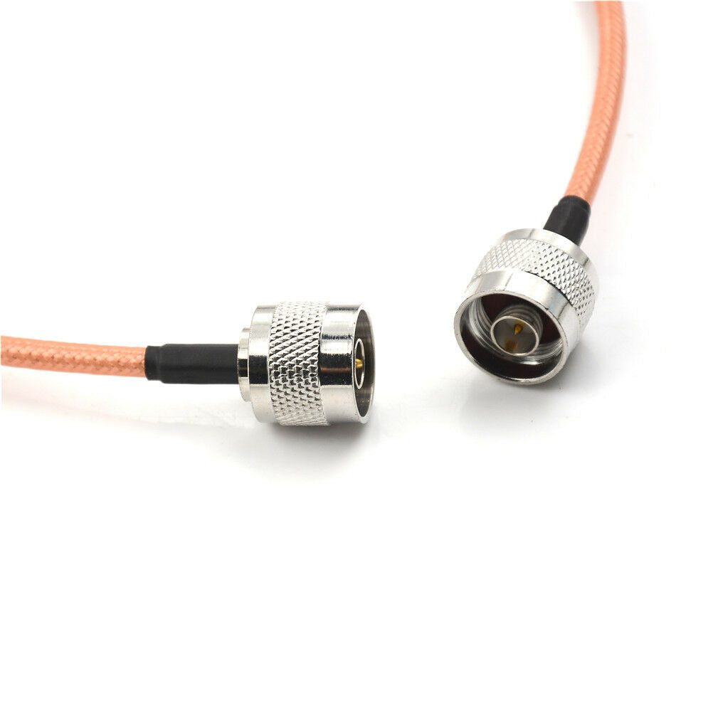 N-Type male plug to N male Crimp Jumper Pigtail Coax Cable RG142 20inch Kd J SJ