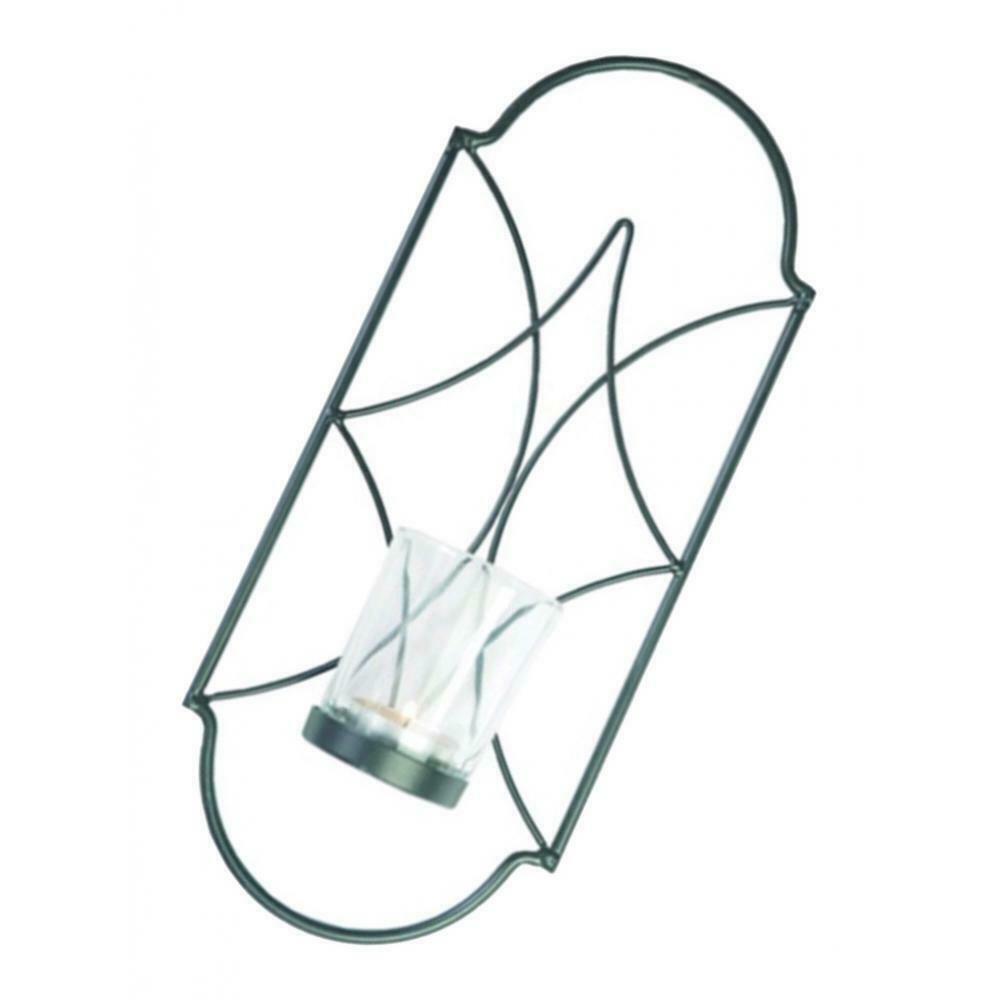 2pcs Metal Wire Candle Holder Geometric Sconce Votive Wall Light for Church