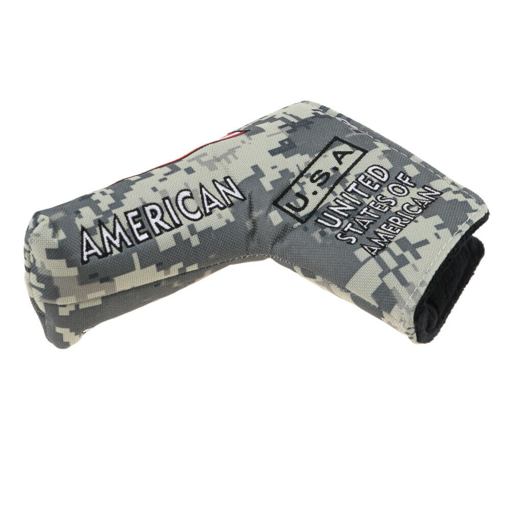 Golf Headcover Protector USA Blade   Mallet Putter Cover For Golfer Gift
