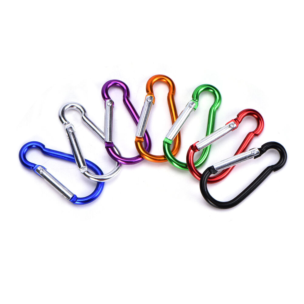 5Pcs Metal Carabiner Clip Snap Spring Loaded Climbing Karabiner D Hook 88.l8