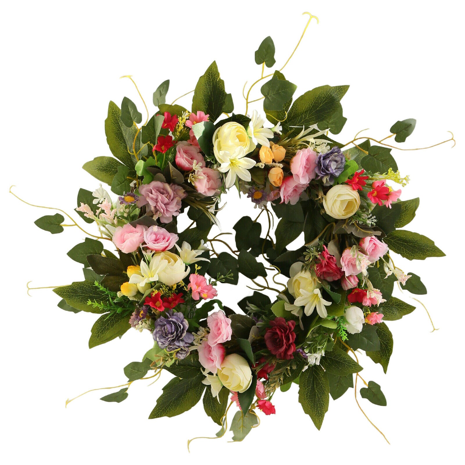 Faux Flower Wreath Garland Door Hanging Garland Wedding Office Decor