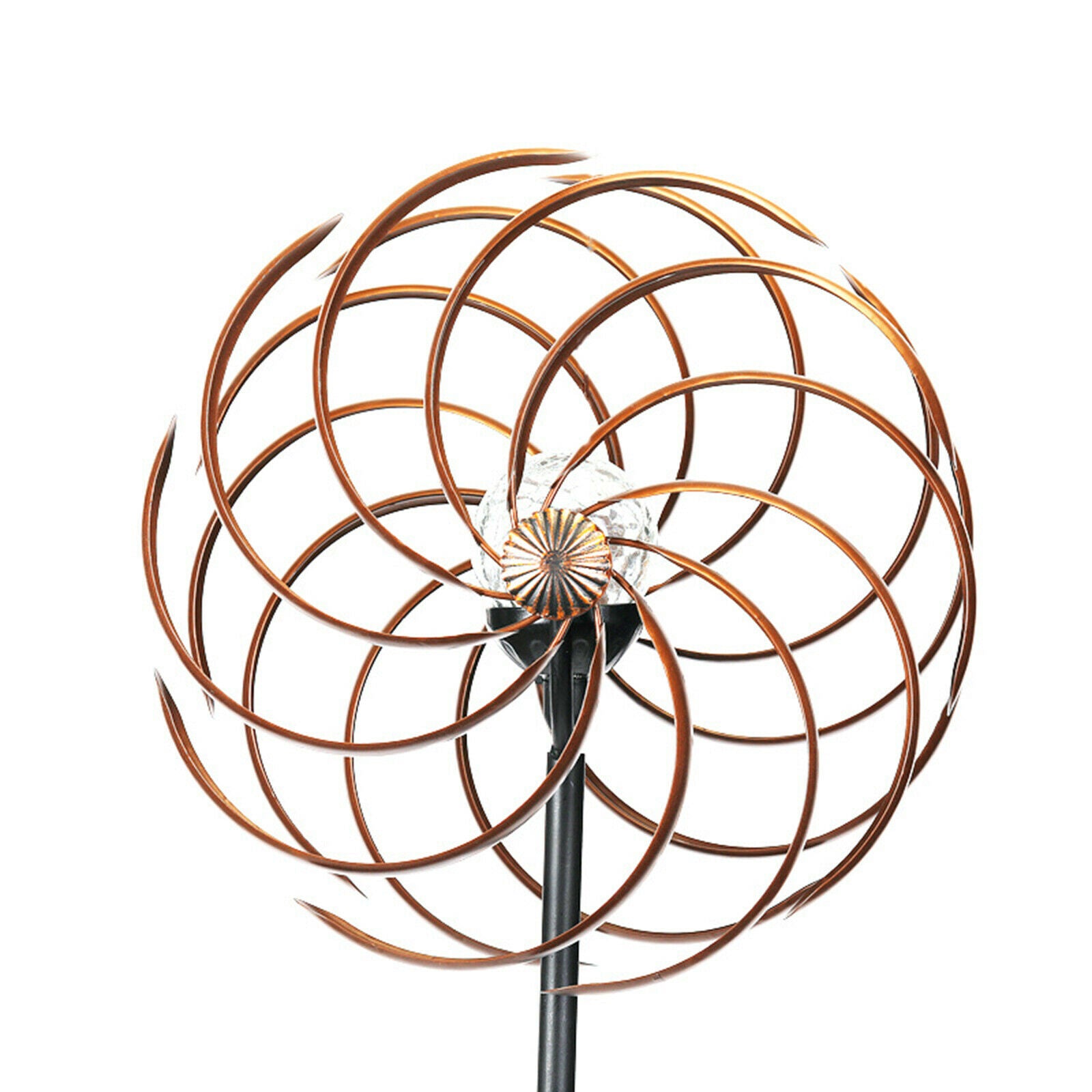 Solar Garden Windmills Wind Spinner Led Landscape Lights Path Decorations