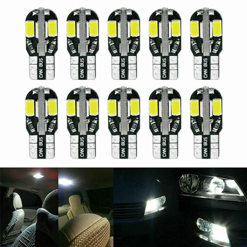 20x T10 Super Bright LED Car Canbus Error Free Lamp Bulb Lights 5730 168 194 W5W