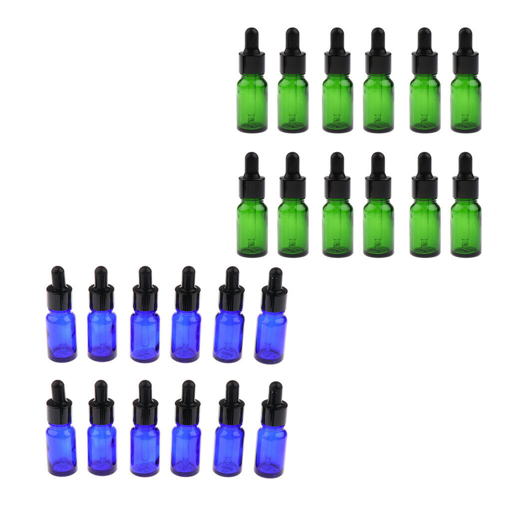 24pcs, Refillable Containers, Glass Bottles Case Holders with Eye Droppers,