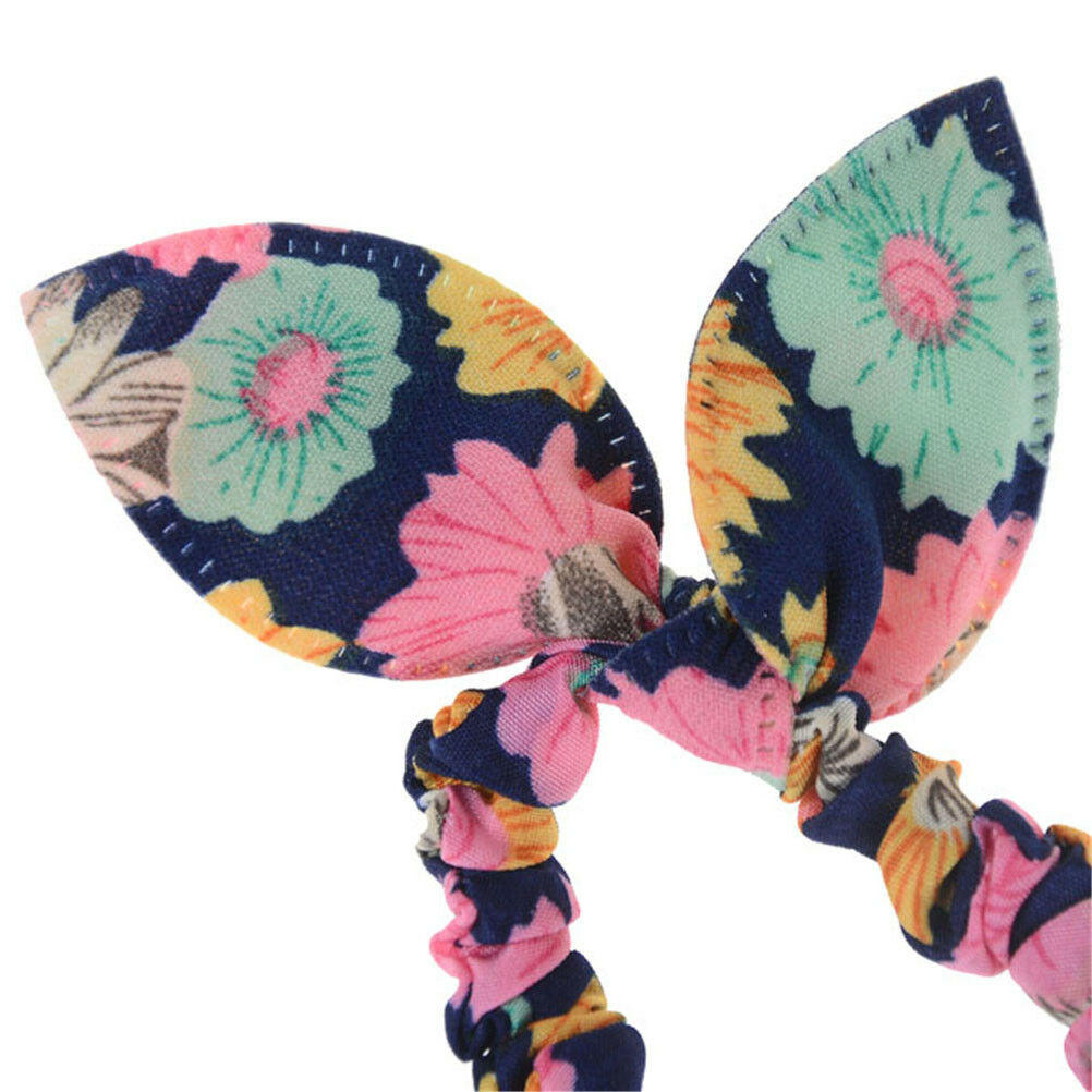 12PCS Girl Rabbit Ear Scrunchies Hair Band Rope Elastic Tie Ponytail Holde.l8