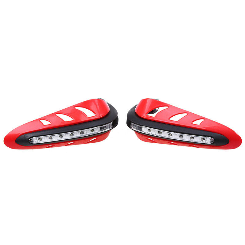 Pair LED Indicator Light Motorcycle 1" Handlebar Mounting Hand Guard Protection