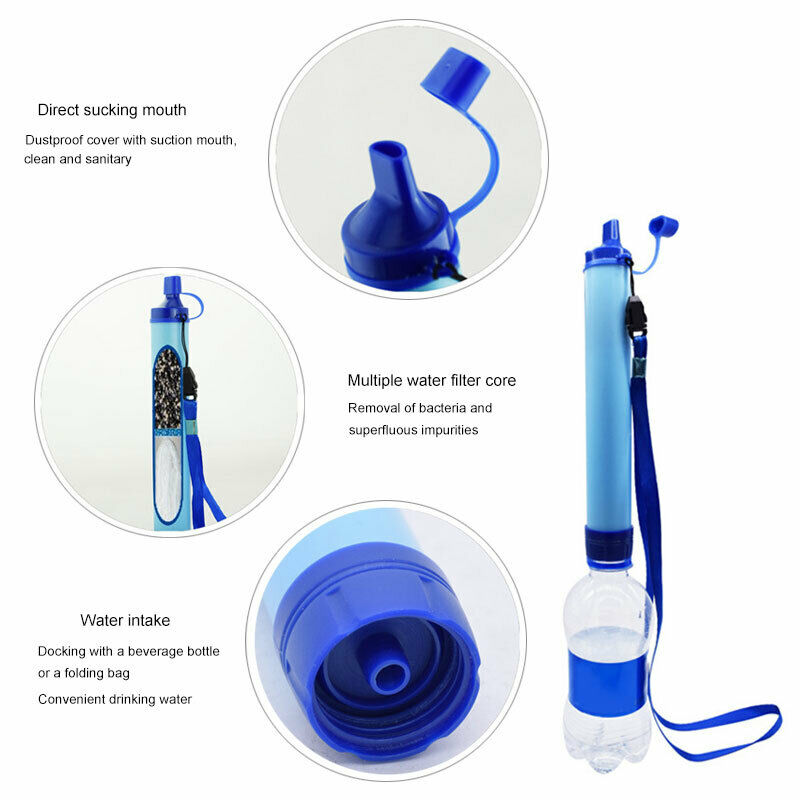 Water Purifier Camping Hiking Emergency Survival Purifier Water Filter