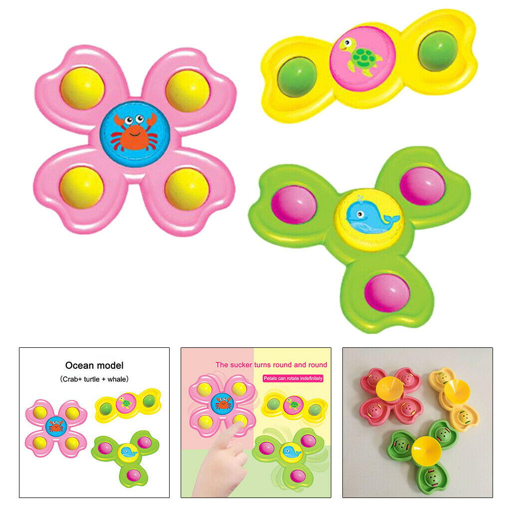 Suction Cup Spinner Toys Focus Stress Reliever For Kids Adults Sea Animal