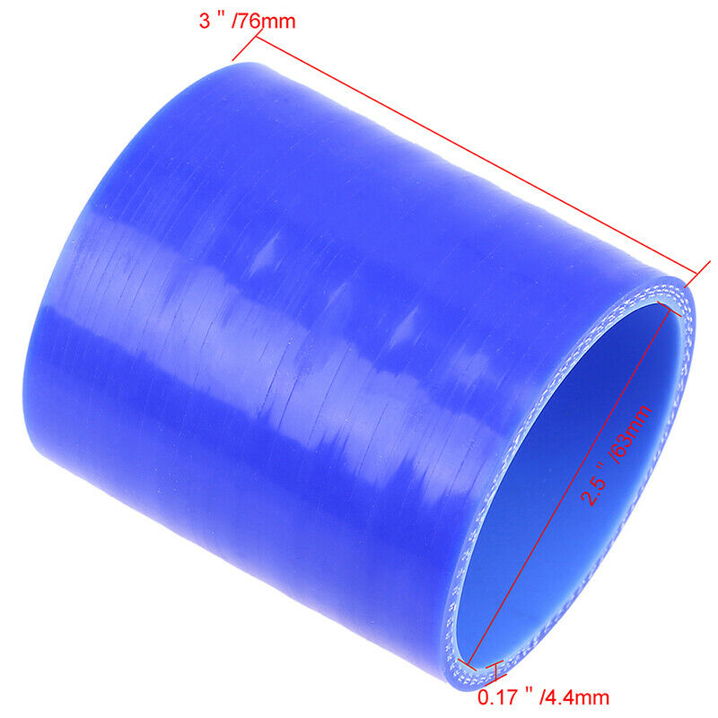 Car Autp Inner Diameter Silicone Hose Blue Intake Pipe Connection Universal 63mm