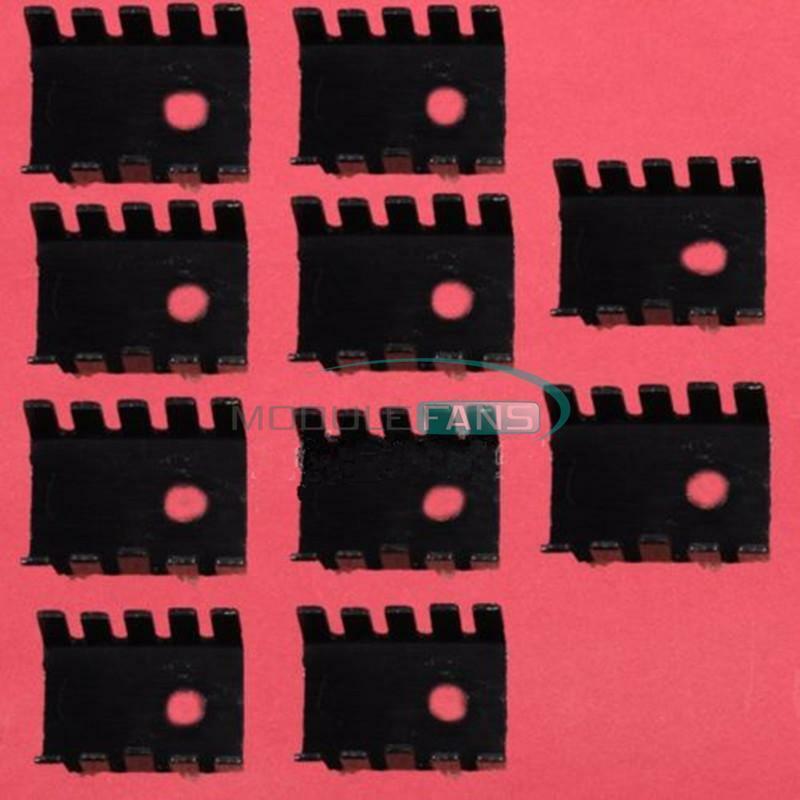 10PCS TO-220 Heat Sink Black TO220 19x15x10mm IC Heat Sink Aluminum MF